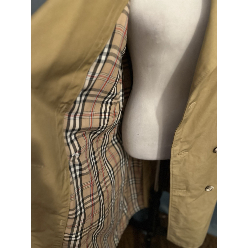 Vintage Men’s Large Trench Coat Double Breasted No Lining Size 42R - Picture 4 of 11